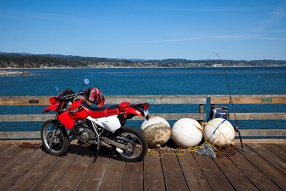 Motorbike and FIshing Rod