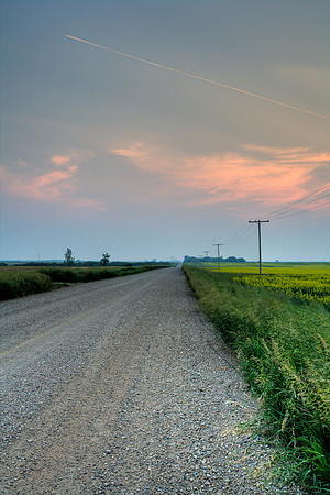 Gravel Road at Dusk