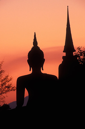 Buddha Sunset Silhouette