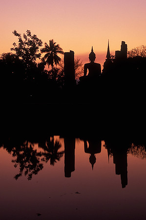 Buddha Sunset Silhouette